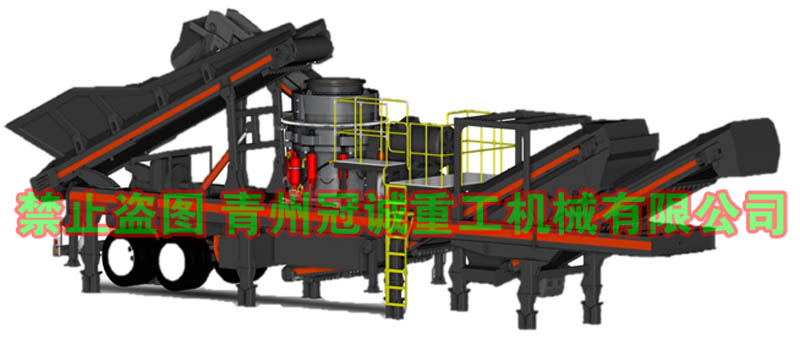 200噸花崗巖移動破碎制砂生產(chǎn)線